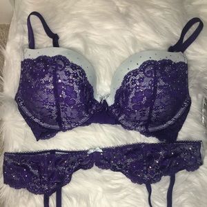Victoria’s Secret Swarovski Push up bra & Garter